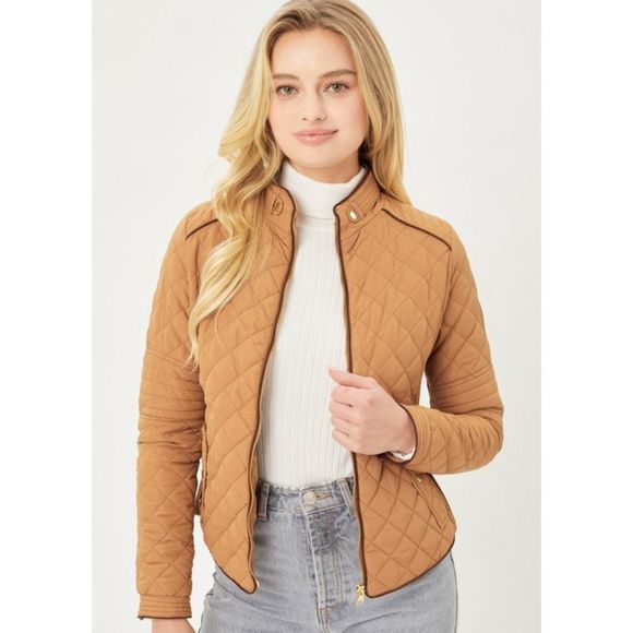 Jacket Quilted Brown - Padded Jackets Outwear - Stylish Jackets Coat puffer - Picture 1 of 3